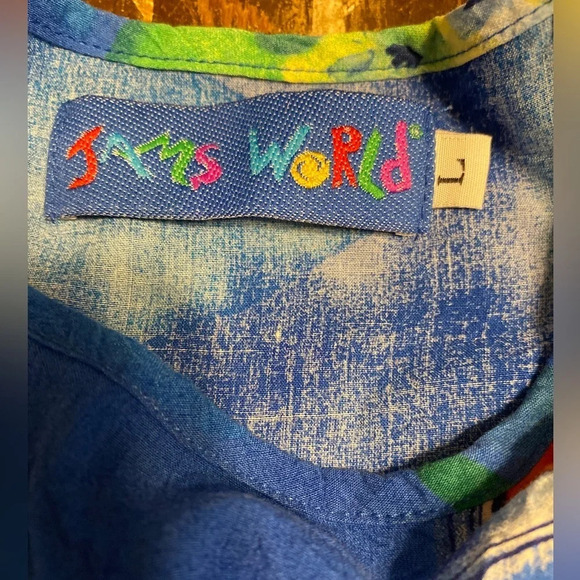 Vintage Jams World Bludrangea Maxi Dress Sz L - Picture 8 of 12